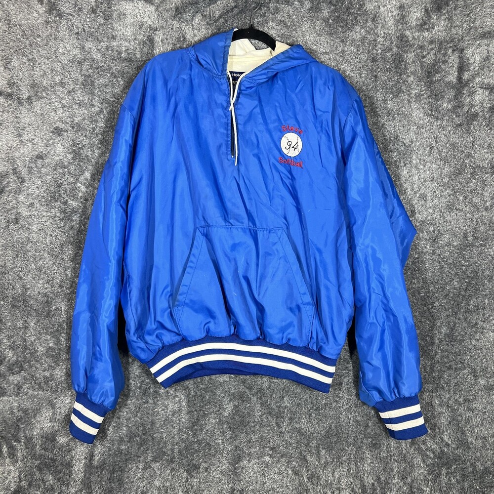 Vintage LaGrande All Stars Jacket Mens XL Blue Baseball Pullover Holloway 90s